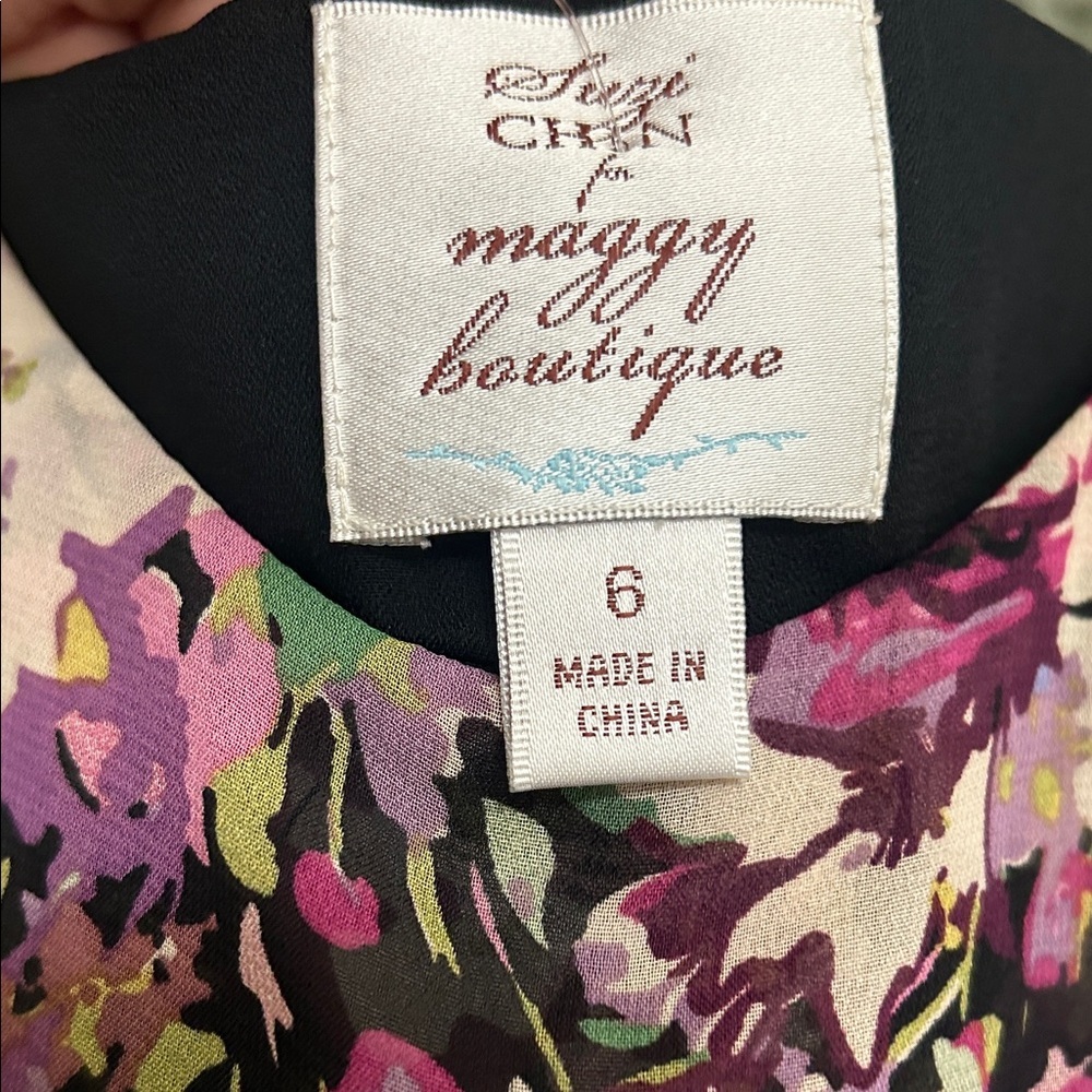 Suzi Chin for Maggy Boutique Floral Mini Dress - Pink and Purple - Picture 4 of 5